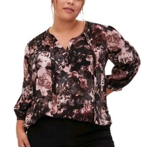 Torrid 5 floral blouse